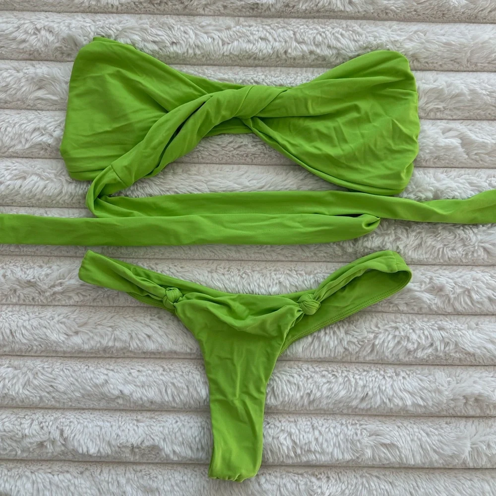 Lovers and Friends Vinnie Neon Green Bikini - Picture 2 of 8